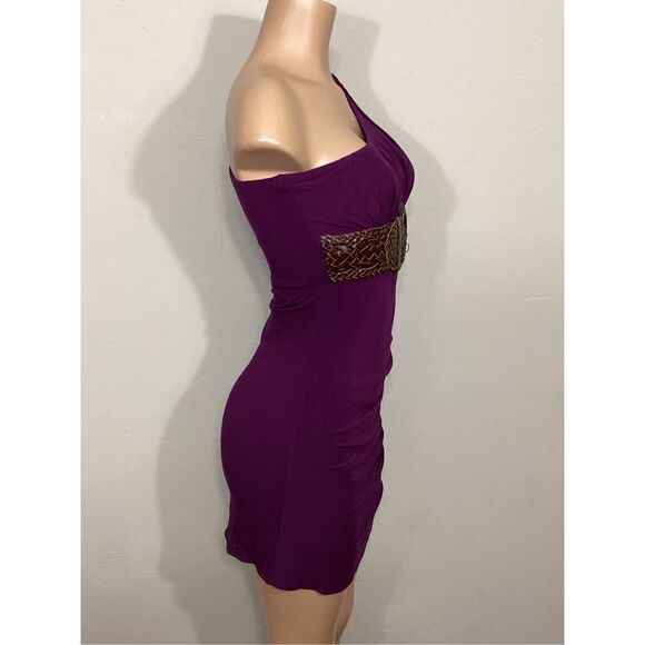 New. SKY purple Grecian style dress with leather. Normally $224. Medium - Picture 4 of 9